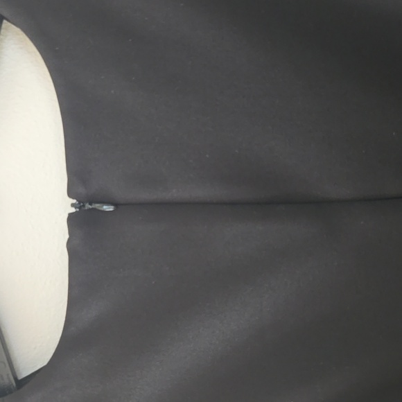 Calvin Klein Black Bodycon Dress with Gold Zipper Detail Sz 8 - Picture 6 of 8